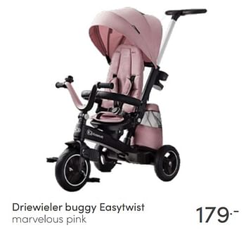 Aanbiedingen Driewieler buggy easytwist marvelous pink - Kinderkraft - Geldig van 03/07/2022 tot 09/07/2022 bij Baby & Tiener Megastore