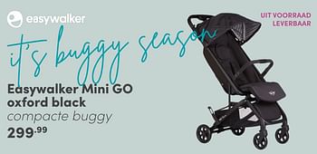 Aanbiedingen Easywalker mini go oxford black compacte buggy - Easywalker - Geldig van 03/07/2022 tot 09/07/2022 bij Baby & Tiener Megastore