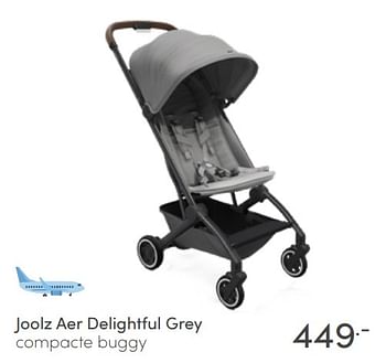 Aanbiedingen Joolz aer delightful grey compacte buggy - Joolz - Geldig van 03/07/2022 tot 09/07/2022 bij Baby & Tiener Megastore