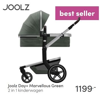 Aanbiedingen Joolz day+ marvellous green 2 in 1 kinderwagen - Joolz - Geldig van 03/07/2022 tot 09/07/2022 bij Baby & Tiener Megastore