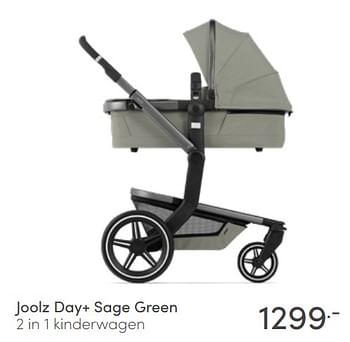 Aanbiedingen Joolz day+ sage green 2 in 1 kinderwagen - Joolz - Geldig van 03/07/2022 tot 09/07/2022 bij Baby & Tiener Megastore