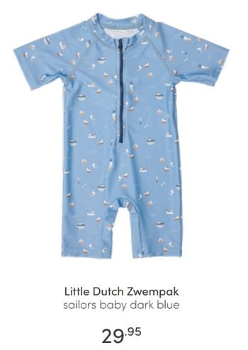 Aanbiedingen Little dutch zwempak sailors baby dark blue - Little Dutch - Geldig van 03/07/2022 tot 09/07/2022 bij Baby & Tiener Megastore