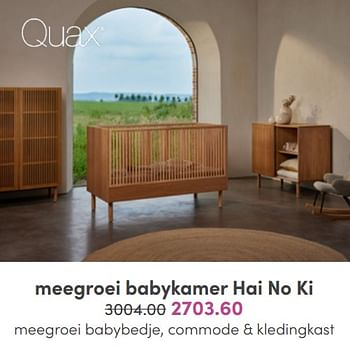 Aanbiedingen Meegroei babykamer hai no ki - Quax - Geldig van 03/07/2022 tot 09/07/2022 bij Baby & Tiener Megastore