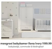 Aanbiedingen Meegroei babykamer ilona ivory - Huismerk - Baby & Tiener Megastore - Geldig van 03/07/2022 tot 09/07/2022 bij Baby & Tiener Megastore