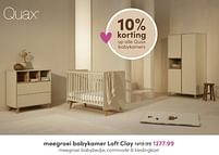 Aanbiedingen Meegroei babykamer loft clay - Quax - Geldig van 03/07/2022 tot 09/07/2022 bij Baby & Tiener Megastore