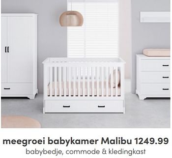 Aanbiedingen Meegroei babykamer malibu - Huismerk - Baby &amp; Tiener Megastore - Geldig van 03/07/2022 tot 09/07/2022 bij Baby & Tiener Megastore