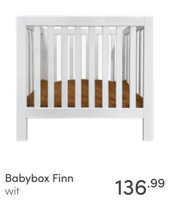 Aanbiedingen Babybox finn wit - Huismerk - Baby &amp; Tiener Megastore - Geldig van 03/07/2022 tot 09/07/2022 bij Baby & Tiener Megastore