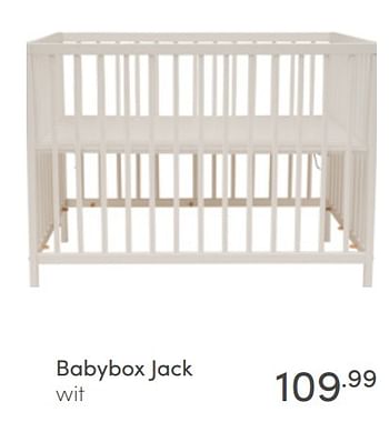 Aanbiedingen Babybox jack wit - Huismerk - Baby &amp; Tiener Megastore - Geldig van 03/07/2022 tot 09/07/2022 bij Baby & Tiener Megastore