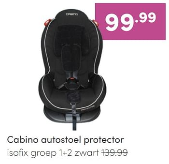 Aanbiedingen Cabino autostoel protector isofix zwart - Cabino - Geldig van 03/07/2022 tot 09/07/2022 bij Baby & Tiener Megastore