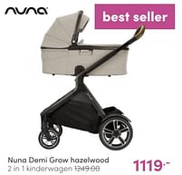 Aanbiedingen Nuna demi grow hazelwood 2 in 1 kinderwagen - Nuna - Geldig van 03/07/2022 tot 09/07/2022 bij Baby & Tiener Megastore