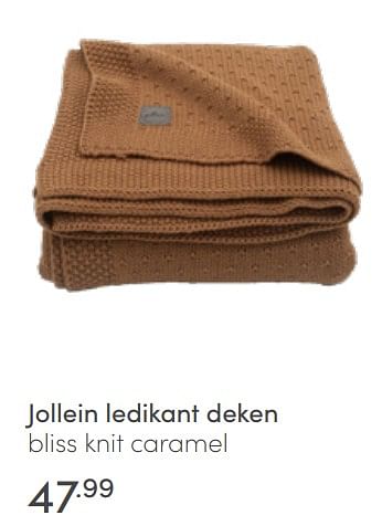 Aanbiedingen Jollein ledikant deken bliss knit caramel - Jollein - Geldig van 03/07/2022 tot 09/07/2022 bij Baby & Tiener Megastore