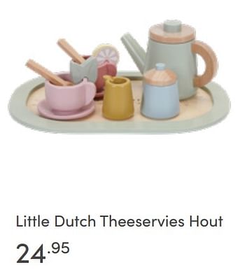 Aanbiedingen Little dutch theeservies hout - Little Dutch - Geldig van 03/07/2022 tot 09/07/2022 bij Baby & Tiener Megastore