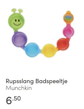 Aanbiedingen Rupsslang badspeeltje munchkin - Munchkin - Geldig van 03/07/2022 tot 09/07/2022 bij Baby & Tiener Megastore