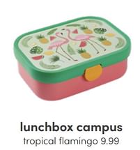 Aanbiedingen Lunchbox campus tropical flamingo - Mepal - Geldig van 03/07/2022 tot 09/07/2022 bij Baby & Tiener Megastore