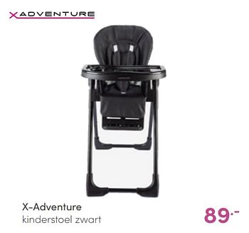 Aanbiedingen X-adventure kinderstoel zwart - Xadventure - Geldig van 03/07/2022 tot 09/07/2022 bij Baby & Tiener Megastore