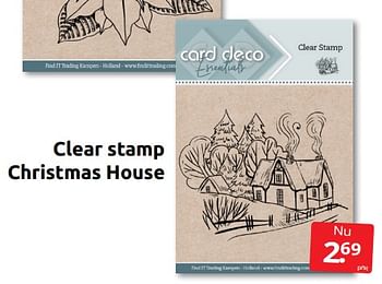 Aanbiedingen Clear stamp christmas house - Card Deco Essentials - Geldig van 02/07/2022 tot 10/07/2022 bij Boekenvoordeel