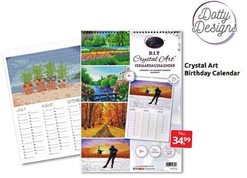 Aanbiedingen Crystal art birthday calendar - Huismerk - Boekenvoordeel - Geldig van 02/07/2022 tot 10/07/2022 bij Boekenvoordeel