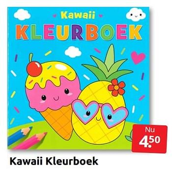 Aanbiedingen Kawaii kleurboek - Huismerk - Boekenvoordeel - Geldig van 02/07/2022 tot 10/07/2022 bij Boekenvoordeel