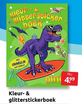 Aanbiedingen Kleur- + glitterstickerboek - Huismerk - Boekenvoordeel - Geldig van 02/07/2022 tot 10/07/2022 bij Boekenvoordeel