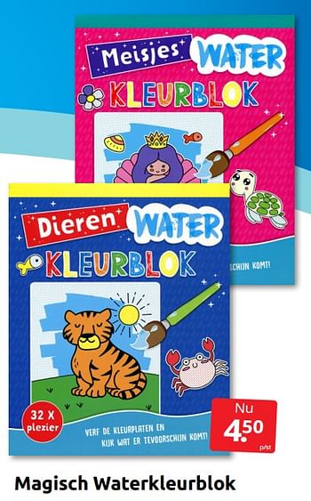 Aanbiedingen Magisch waterkleurblok - Huismerk - Boekenvoordeel - Geldig van 02/07/2022 tot 10/07/2022 bij Boekenvoordeel