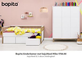 Aanbiedingen Bopita kinderkamer met kajuitbed mika - Bopita - Geldig van 03/07/2022 tot 16/07/2022 bij Baby & Tiener Megastore