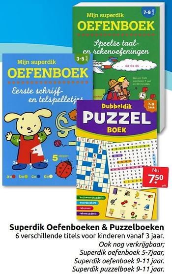 Aanbiedingen Superdik oefenboeken + puzzelboeken - Huismerk - Boekenvoordeel - Geldig van 02/07/2022 tot 10/07/2022 bij Boekenvoordeel