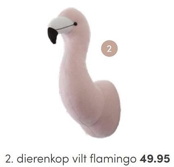 Aanbiedingen Dierenkop vilt flamingo - Huismerk - Baby &amp; Tiener Megastore - Geldig van 03/07/2022 tot 16/07/2022 bij Baby & Tiener Megastore
