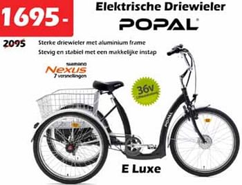 Aanbiedingen Elektrische driewieler - Popal - Geldig van 23/06/2022 tot 17/07/2022 bij Itek