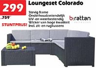 Aanbiedingen Loungeset colorado - Huismerk - Itek - Geldig van 23/06/2022 tot 17/07/2022 bij Itek