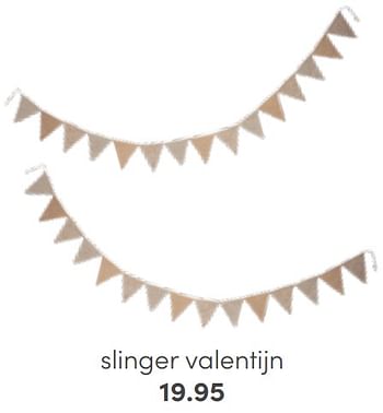Aanbiedingen Slinger valentijn - Huismerk - Baby &amp; Tiener Megastore - Geldig van 03/07/2022 tot 16/07/2022 bij Baby & Tiener Megastore