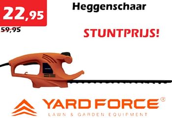 Aanbiedingen Yardforce heggenschaar - Yardforce - Geldig van 23/06/2022 tot 17/07/2022 bij Itek