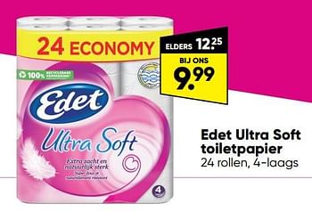 Aanbiedingen Edet ultra soft toiletpapier - Edet - Geldig van 04/07/2022 tot 17/07/2022 bij Big Bazar