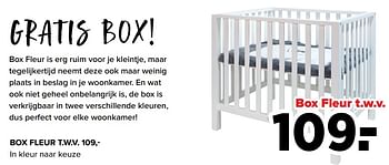 Aanbiedingen Box fleur t.w.v. - Huismerk - Baby-Dump - Geldig van 04/07/2022 tot 30/07/2022 bij Baby-Dump