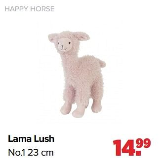 Aanbiedingen Happy horse lama lush - Happy Horse - Geldig van 04/07/2022 tot 30/07/2022 bij Baby-Dump