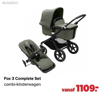 Aanbiedingen Bugaboo fox 3 complete set combi-kinderwagen - Bugaboo - Geldig van 04/07/2022 tot 30/07/2022 bij Baby-Dump