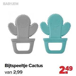Aanbiedingen Babyjem bijtspeeltje cactus - BabyJem - Geldig van 04/07/2022 tot 30/07/2022 bij Baby-Dump