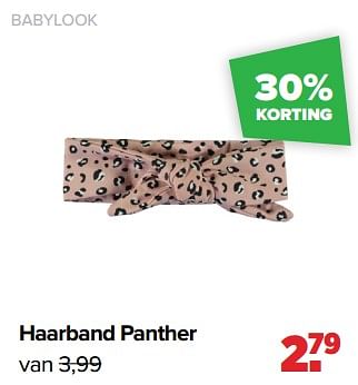 Aanbiedingen Babylook haarband panther - Baby look - Geldig van 04/07/2022 tot 30/07/2022 bij Baby-Dump