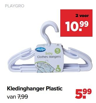 Aanbiedingen Playgro kledinghanger plastic - Playgro - Geldig van 04/07/2022 tot 30/07/2022 bij Baby-Dump