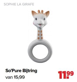 Aanbiedingen Sophie la girafe so`pure bijtring - Sophie de Giraf - Geldig van 04/07/2022 tot 30/07/2022 bij Baby-Dump