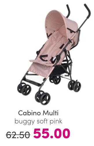 Aanbiedingen Cabino multi buggy soft pink - Cabino - Geldig van 10/07/2022 tot 18/07/2022 bij Baby & Tiener Megastore