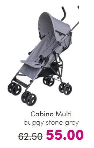 Aanbiedingen Cabino multi buggy stone grey - Cabino - Geldig van 10/07/2022 tot 18/07/2022 bij Baby & Tiener Megastore