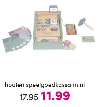 Aanbiedingen Houten speelgoedkassa mint - Little Dutch - Geldig van 10/07/2022 tot 18/07/2022 bij Baby & Tiener Megastore