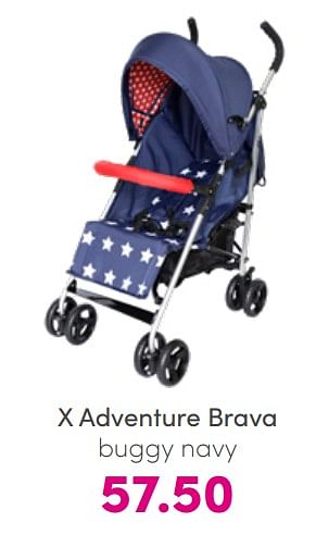 Aanbiedingen X adventure brava buggy navy - Xadventure - Geldig van 10/07/2022 tot 18/07/2022 bij Baby & Tiener Megastore
