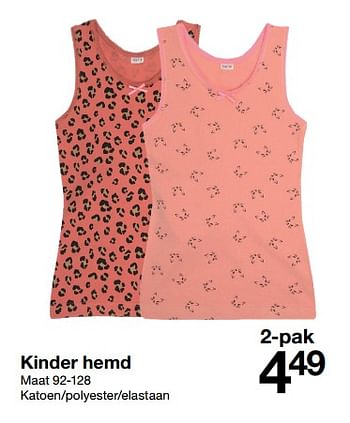 Aanbiedingen Kinder hemd - Huismerk - Zeeman  - Geldig van 09/07/2022 tot 15/07/2022 bij Zeeman