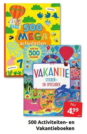 Aanbiedingen 500 activiteiten- en vakantieboeken - Huismerk - Boekenvoordeel - Geldig van 09/07/2022 tot 17/07/2022 bij Boekenvoordeel