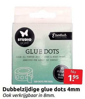 Aanbiedingen Dubbelzijdige glue dots - Studio Light - Geldig van 09/07/2022 tot 17/07/2022 bij Boekenvoordeel