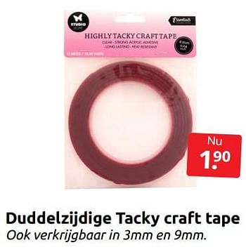 Aanbiedingen Duddelzijdige tacky craft tape - Studio Light - Geldig van 09/07/2022 tot 17/07/2022 bij Boekenvoordeel