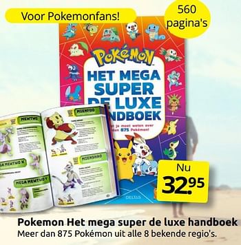 Aanbiedingen Pokemon het mega super de luxe handboek - Huismerk - Boekenvoordeel - Geldig van 09/07/2022 tot 17/07/2022 bij Boekenvoordeel