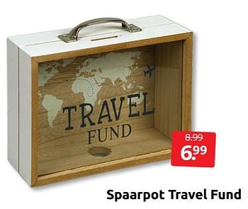 Aanbiedingen Spaarpot travel fund - Huismerk - Boekenvoordeel - Geldig van 09/07/2022 tot 17/07/2022 bij Boekenvoordeel