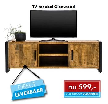 Aanbiedingen Tv-meubel glenwood - Huismerk - Woon Square - Geldig van 11/07/2022 tot 16/07/2022 bij Woon Square